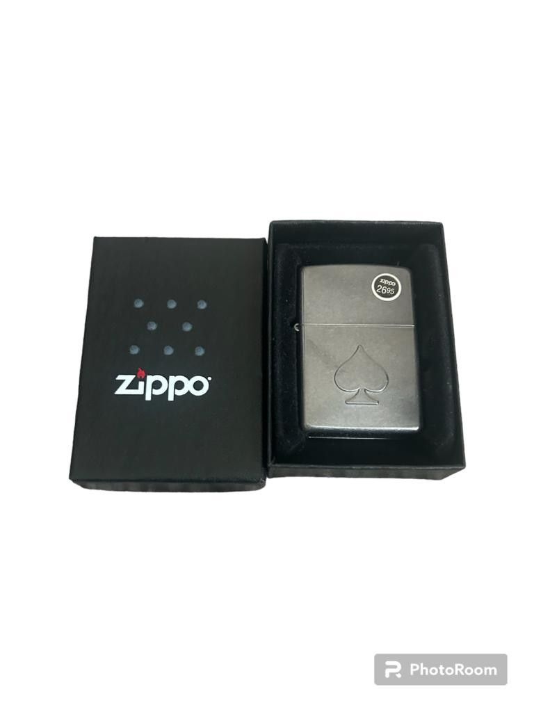 Zippo Stamped Spade Grey Dusk Picket Lighter