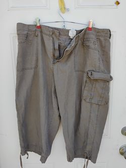 Gray Cargo Pants with Straight-Leg Cut