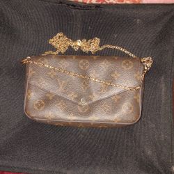  Louis Vuitton Pochette Félicie in Monogram canvas.