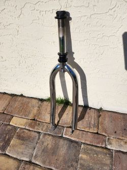Chrome threaded 25.4 mm forks for 26 inch wheel bikes