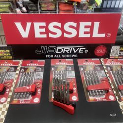 VESSEL 5pc - 3-1/2in Impact Ball Torsion Bit Set (+PH1 +PH2 +PH3  -4  -6)   $20 EACH. 