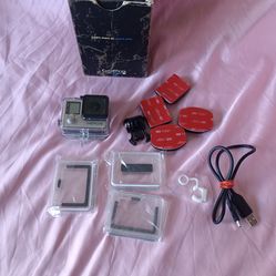GoPro Hero 4 Digital Camera Camcorder Silver with accessories