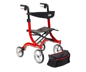 Drive Medical RTL10266 Nitro Euro-Style 4-Wheel Rollator Walker With Seat