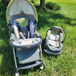Chicco Stroller And Car Seat With Extra Base