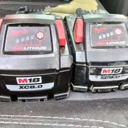 Milwaukee 8ah And 6 Ah Battery And Hilti Battery 