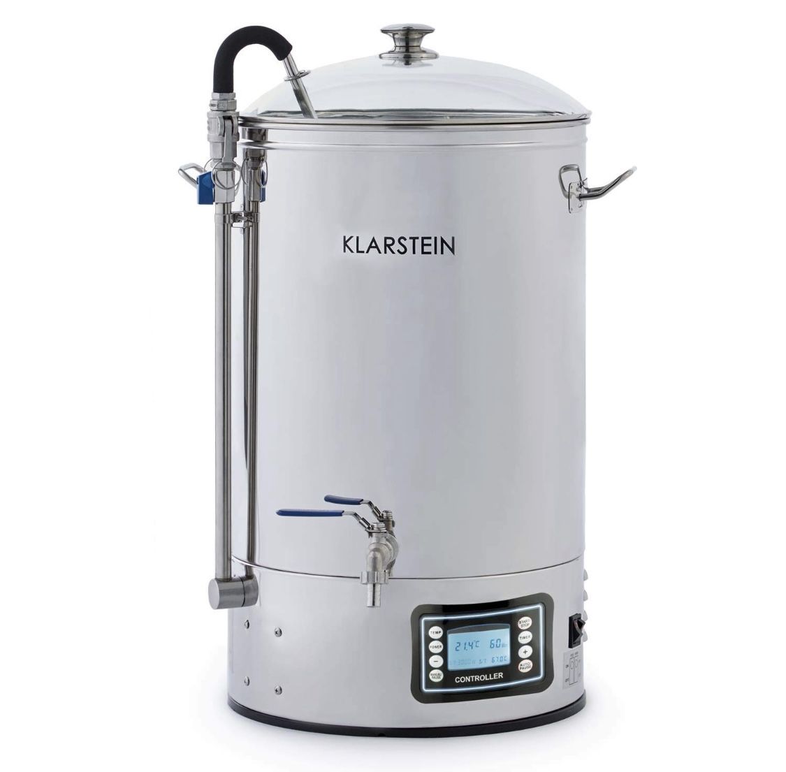 Klarstein Mundschenk 30L Beer Brewing System β All-in-One Mash Tun w/ Pump, Cooler, LCD β Stainless Steel