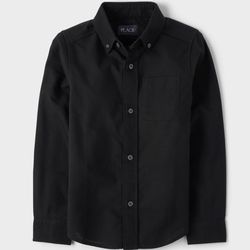 Kids Uniform Oxford boy Button Down Shirt - Black size 14 new with tags