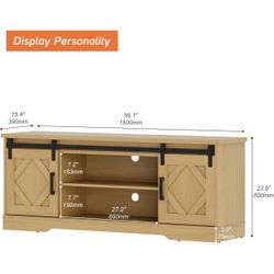 New oak farmhouse 60 inch TV stand