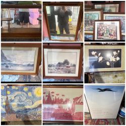 10 pictures and 2 mirrors 