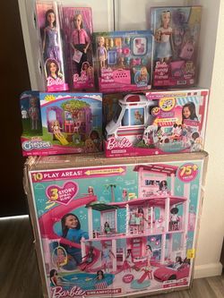 Barbie Toy Bundle – Dreamhouse, Ambulance, Chelsea Treehouse and Puppy Travel, Malibu Travel Barbie, Fashionista and Future Leader Doll