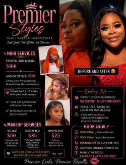 Wig installs & makeup beats