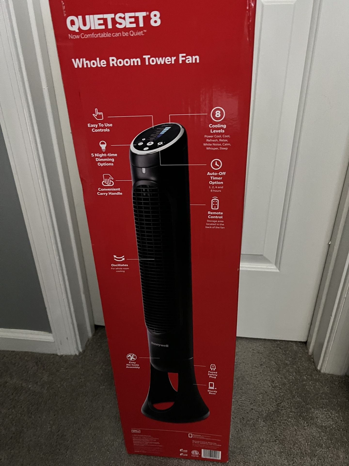 Brand New Honeywell Quietset 8  Tower Fan