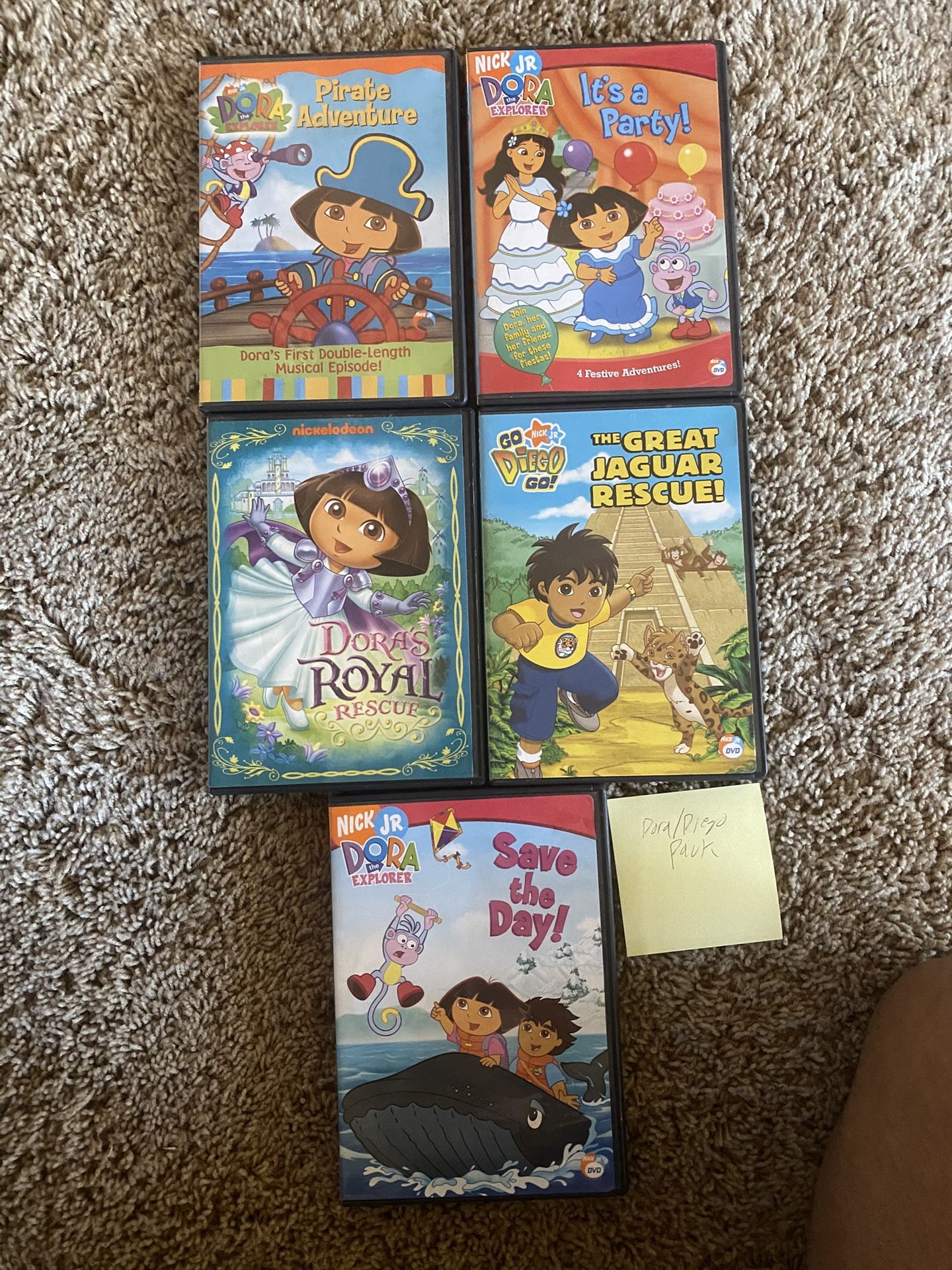 5 pack movies for kids Dora and Diego for dvd