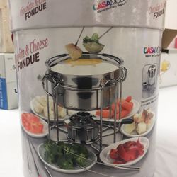 “Casa Moda” Chocolate and Cheese Fondue Set! New In Box