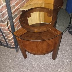 2 Glass Top End Tables