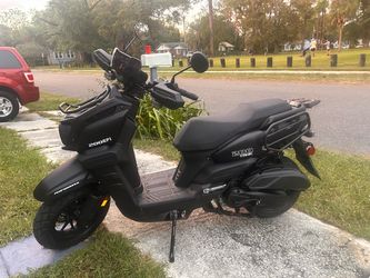 Tank 200cc Cycle Moped Scooter Matte Black
