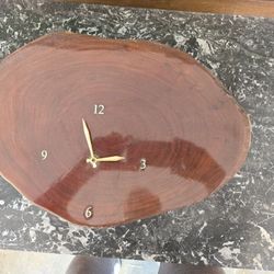 Burlwood Wall Clock