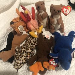 8 TY Teenie Beanie Baby Animals 