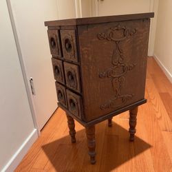Tiger Oak Singer Sewing Machine Cabinet 