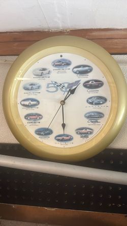 Corvette Clock 50th Anniversary 