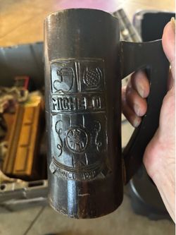 Vintage Wooden Michelob Beer Stein