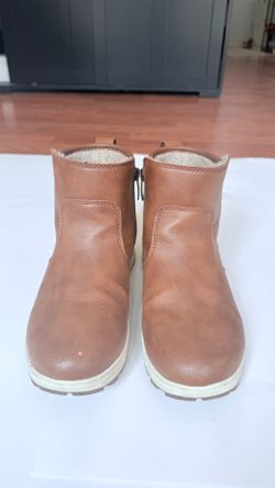 Khombu Faux Fur Lined Ankle Boots Women’s Size 6M Brown Used Condition