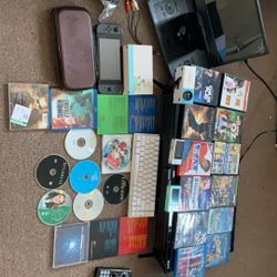DVDs, CDs, Projectors, DVD Player, And Nintendo Switch Pixark Game