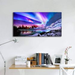 Aurora Borealis Canvas Wall Art (24x48) – B41