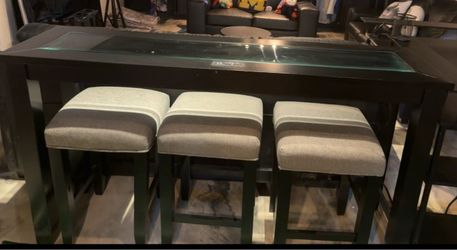 2 sets Jofran Urban Icon Console Table + 3 Stools  $400 EACH OR $700 FOR BOTH