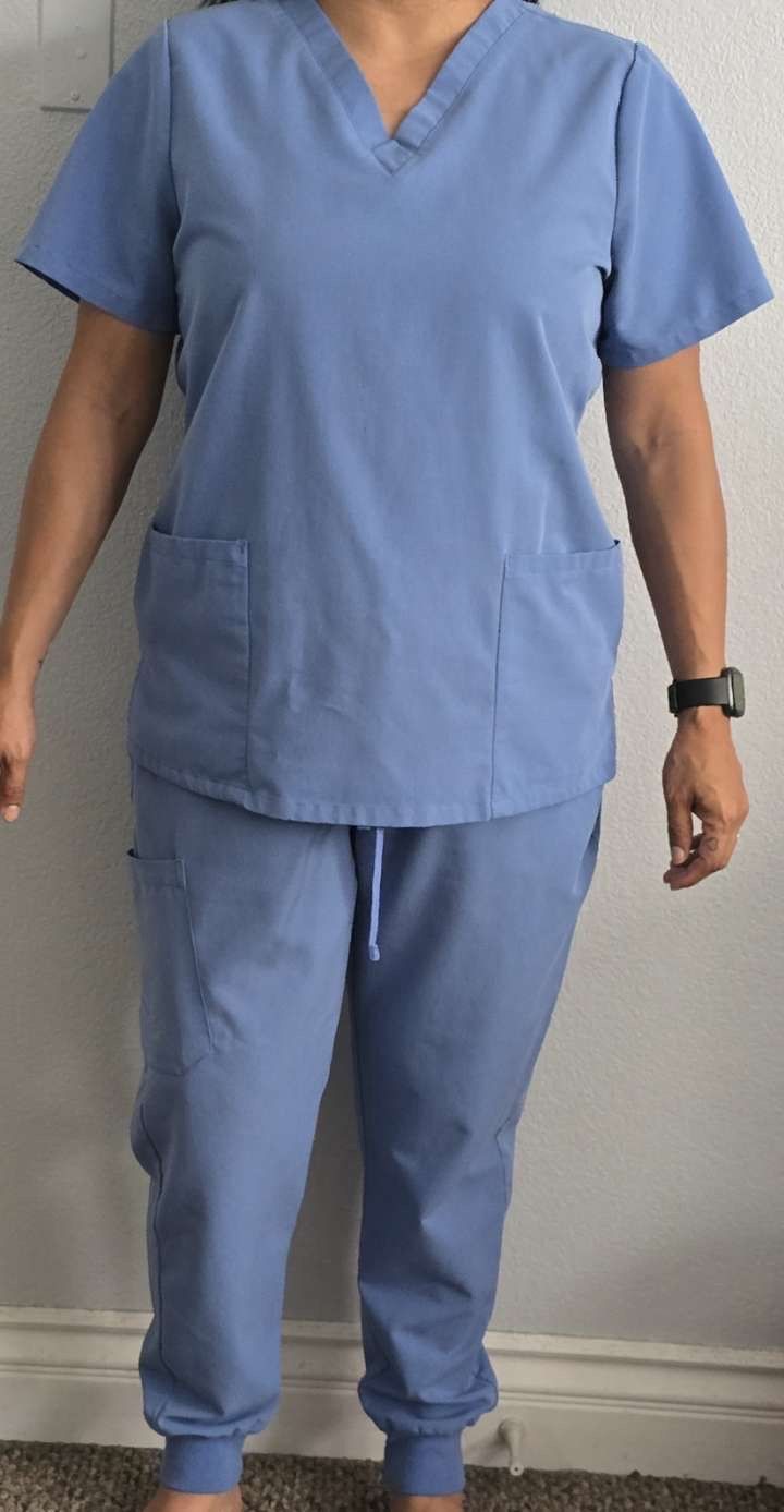 Mandala scrubs (set) Color- Ceil blue $30