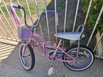 Purple and pink young child's bike