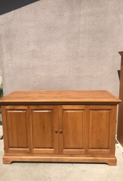 Wood Desk Computer Armoire