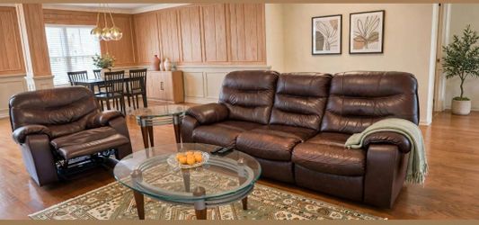 Ashley Leather sofa & recliner
