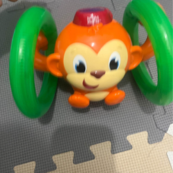 Bright Starts Roll & Glow Monkey Baby Toy with Lights and Melodies, Ages 6 Months +
