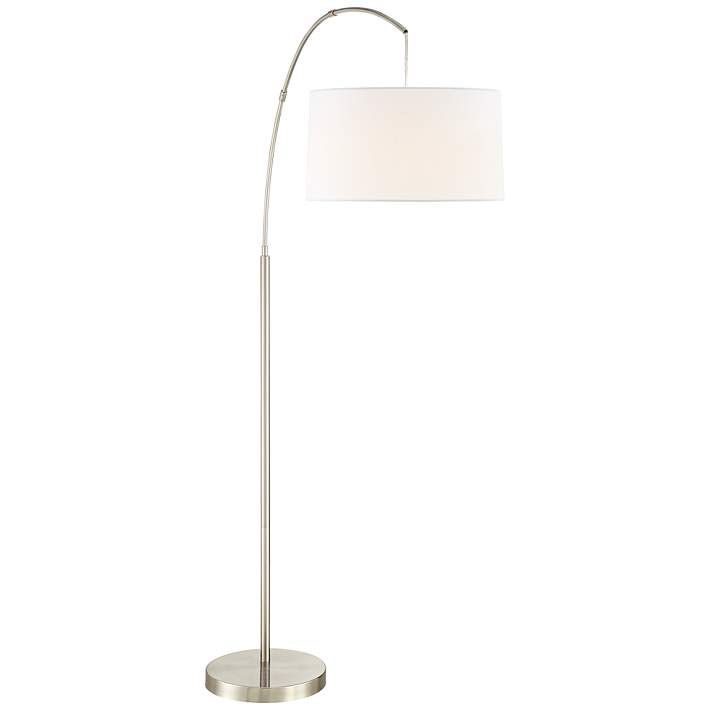 65” Brushed Nickel Modern Arc Floor Lamp