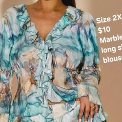Marble Print New Blouse 