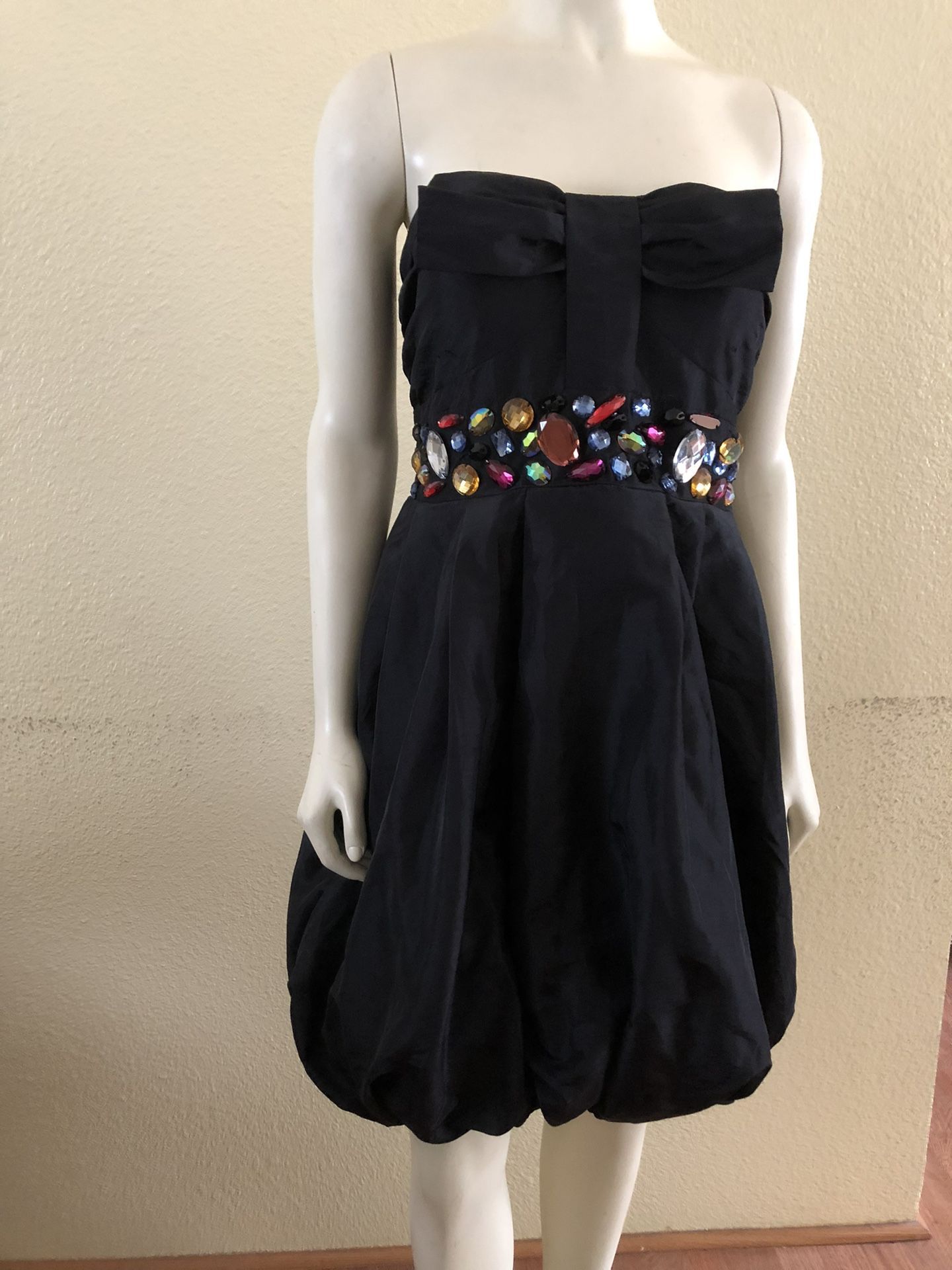 Black Jeweled Balloon Dress size 12