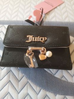 Double sided trifold wallet juicy couture