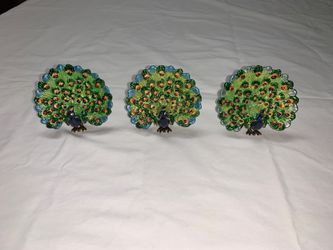Jeweled collection peacock hinged box