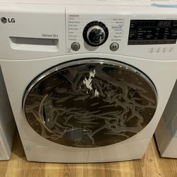 LG 4.2 cu. ft. White Compact Stackable Front Load Ventless Dryer with Sensor Dry W22