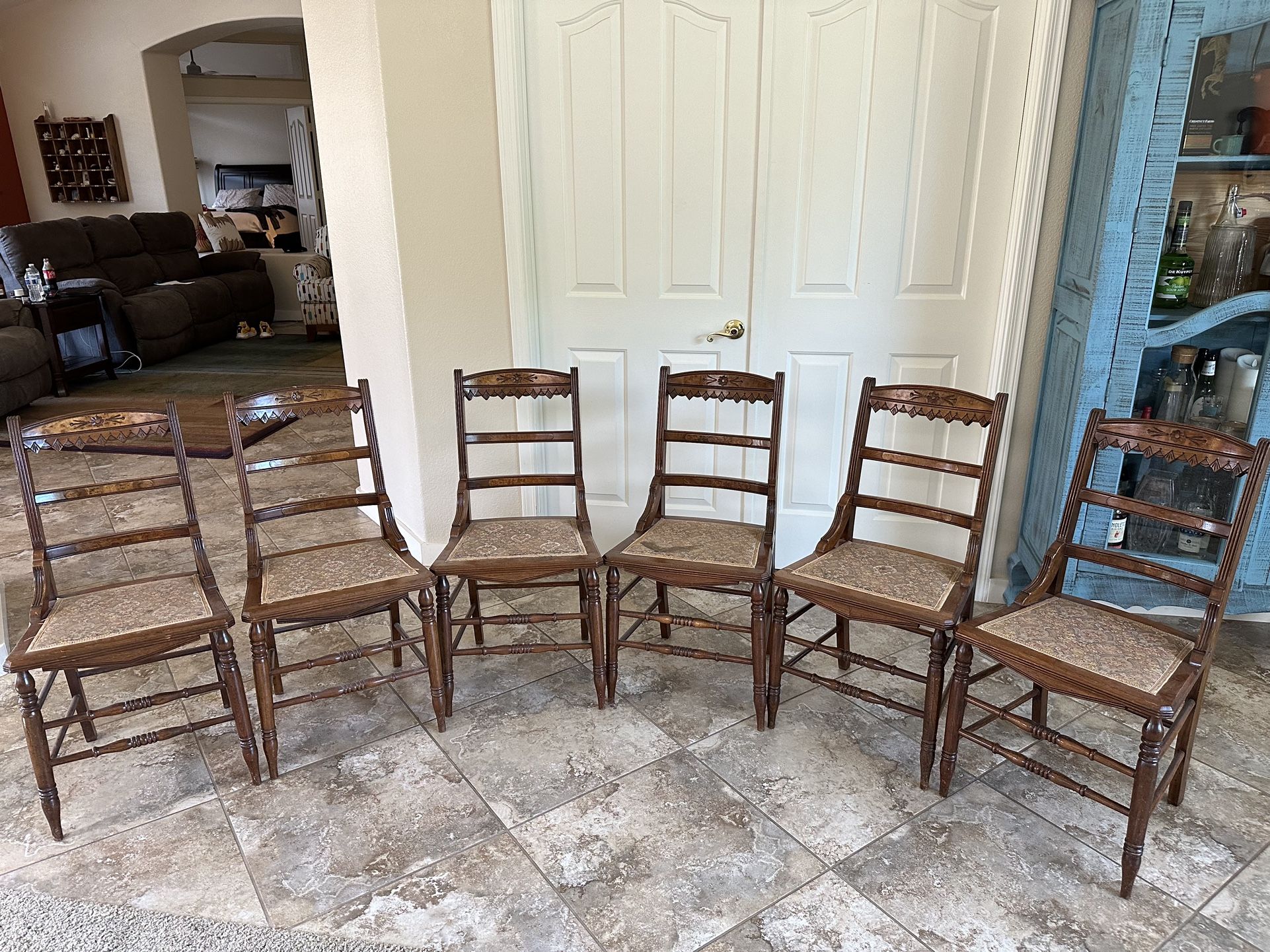 Antique Chairs - Six Matching-Price Reduced!