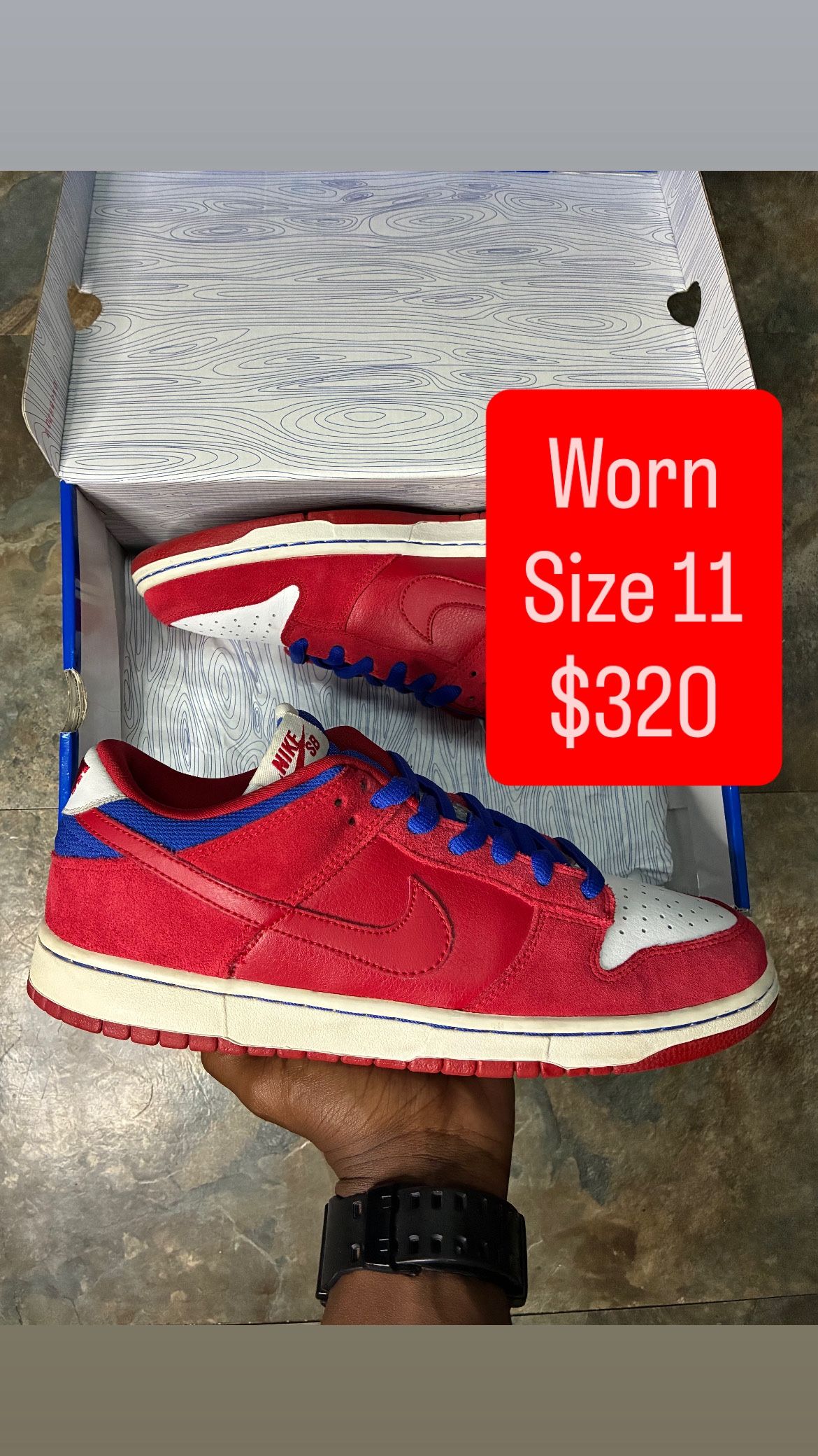Size 11 “Superman” Nike SB Dunk Low
