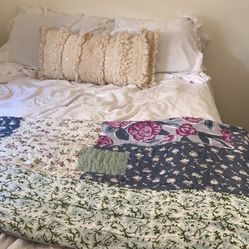 Mattress Firm Memory Foam Bed (queen) And Bed Frame (no box Spring Needed)