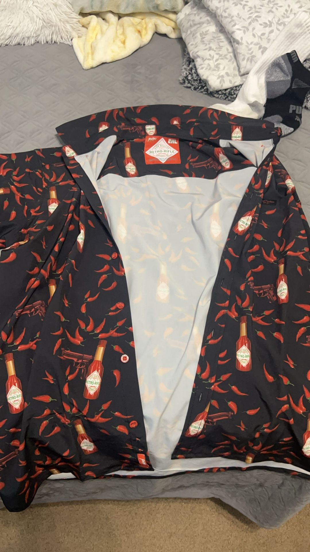 tony soprano shirt hot sauce button up