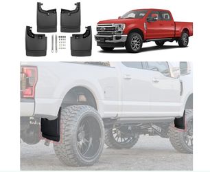 JTYZSM Mud Flaps For 2017-2024 Ford F-250/F-350 Super Duty Without OEM Fender Flares (Single Rear Wheels), No Drill Splash Guards Front & Rear Truck M