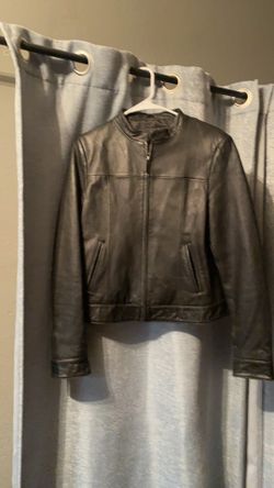 Women’s Black Leather Jacket Size M