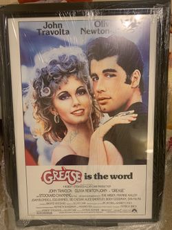 John Travolta & Olivia Newton-John Signed Movie Poster