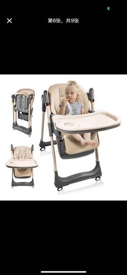 6 in 1 Convertible High Chairs for Babies and Toddlers,Portable High Chair with Dishwasher Tray and