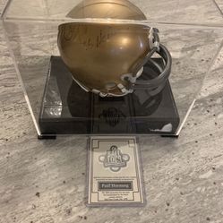 H-O-F    Certificate  Authentic   Vintage  Signed  Helmet   With A Price To Sell  One Of A Kind .