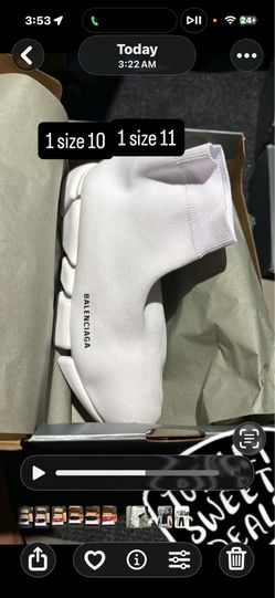 white balenciaga's